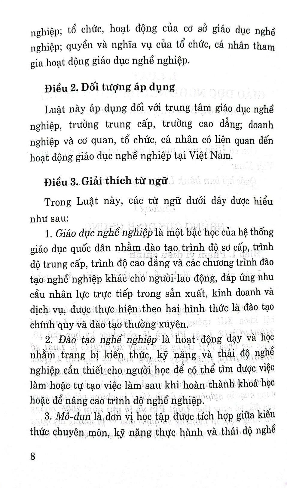 Luật giáo dục nghề nghiệp và văn bản hướng dẫn thi hành