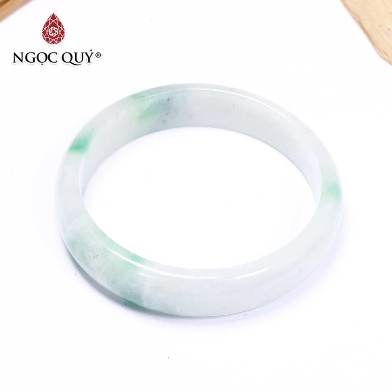 Vòng tay liền khối đá cẩm thạch ni49 mệnh hỏa, mộc - Ngọc Quý Gemstones
