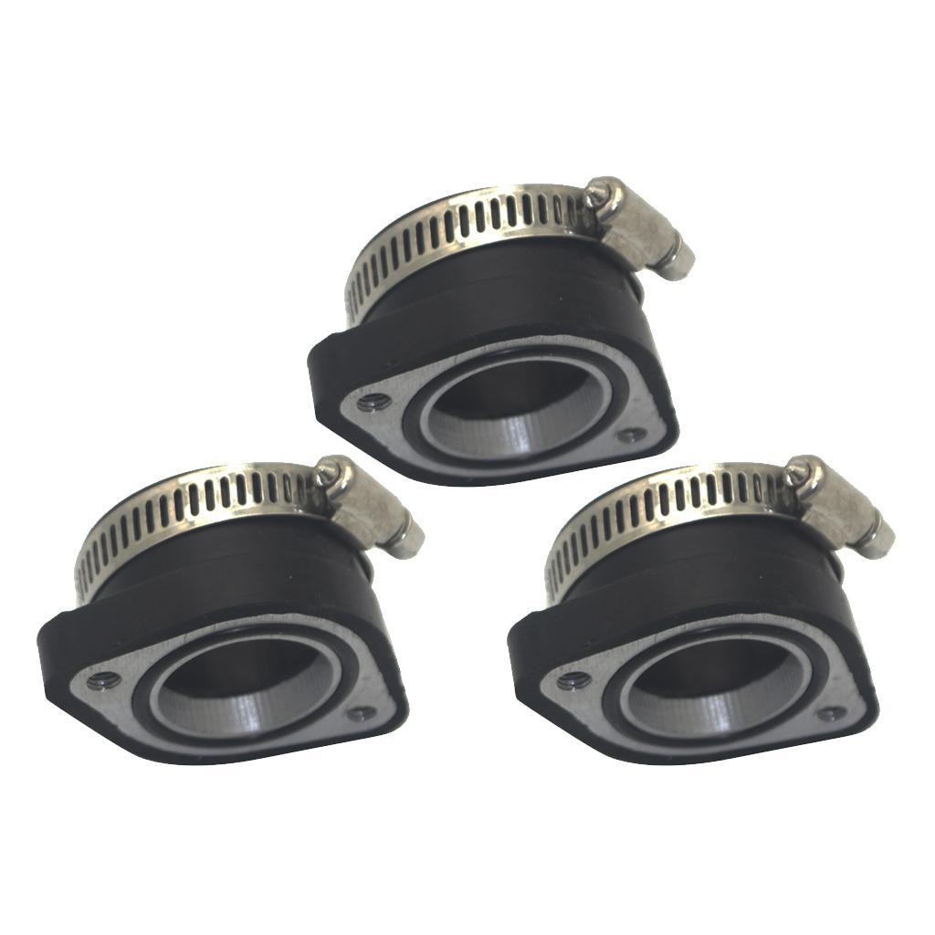 3 Pieces 28mm Rubber Carburetor Intake Adapter Manifold Sleeve for VM24 Dirt Bike