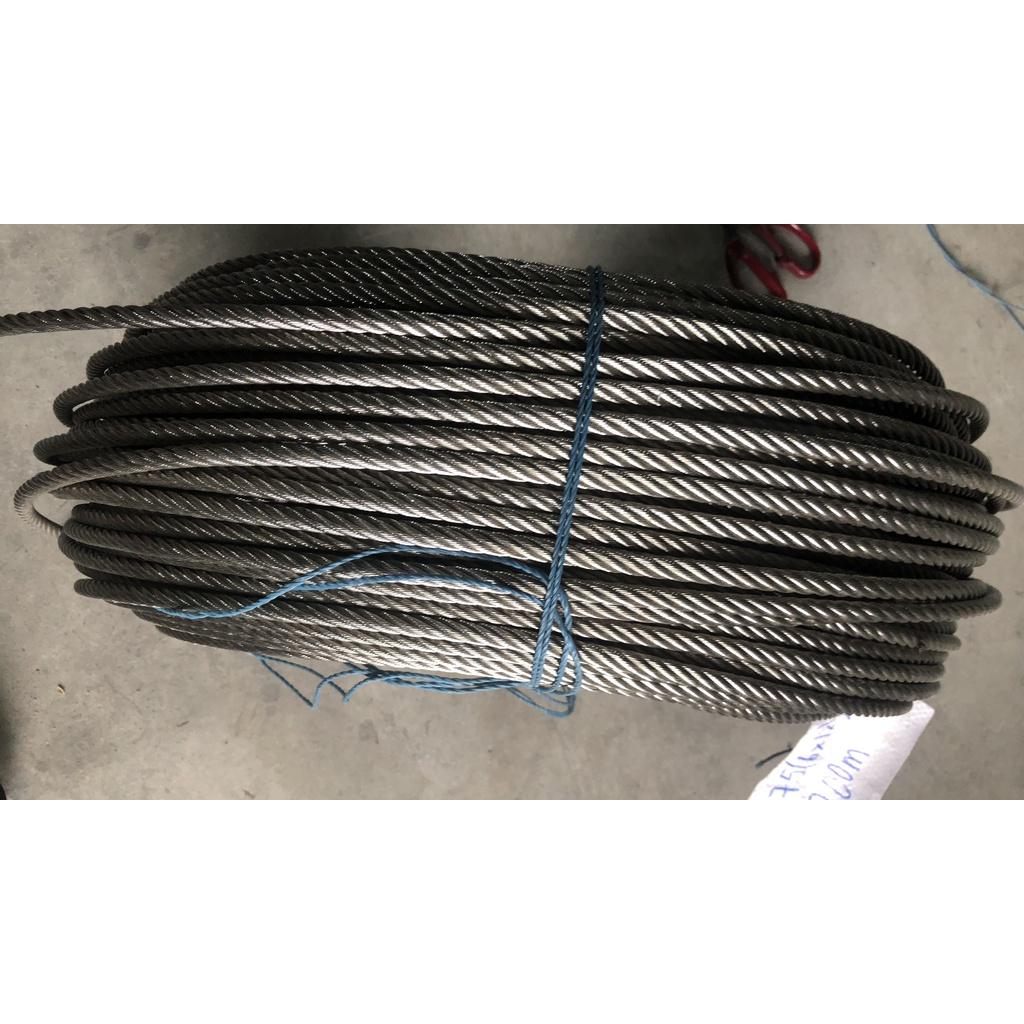 Com bo 10m cáp phi 8 inox 304 dùng cho cầu thang cáp, lưới ban công