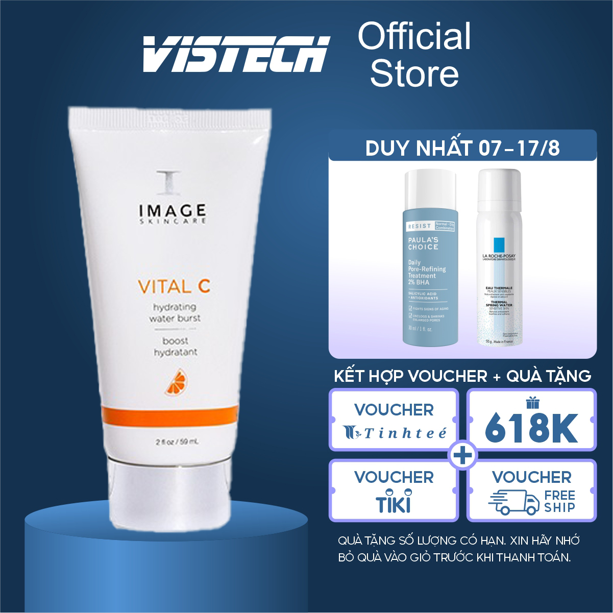 Serum dưỡng sáng da, cấp ẩm Image Vital C Hydrating Water Burst