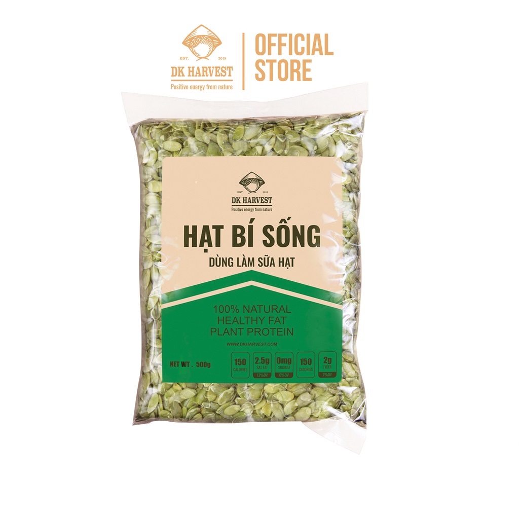 Hạt Bí Sống Dùng Làm Sữa DK Harvest nhập khẩu - Túi 500g, 1000g