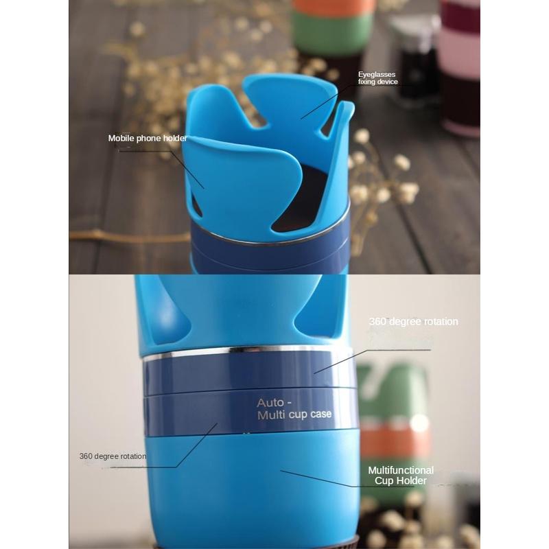 Giá đỡ cốc nước/ điện thoại/ mắt kính xoay được đa năng tiện dụng cho xe hơi