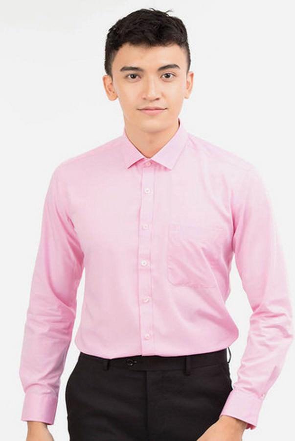 Áo Sơ Mi Nam Dài Tay Novelty NSMMMTMBMR171128D41 - Hồng (Size