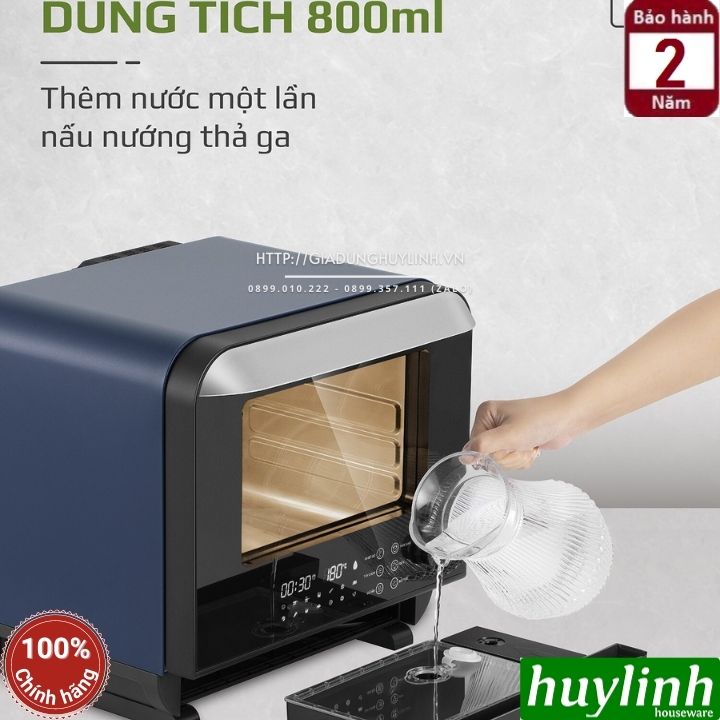 Nồi chiên không dầu hấp hơi nước Olivo SF18 - Dung tích 18 lít - 50 Menu - Hàng chính hãng