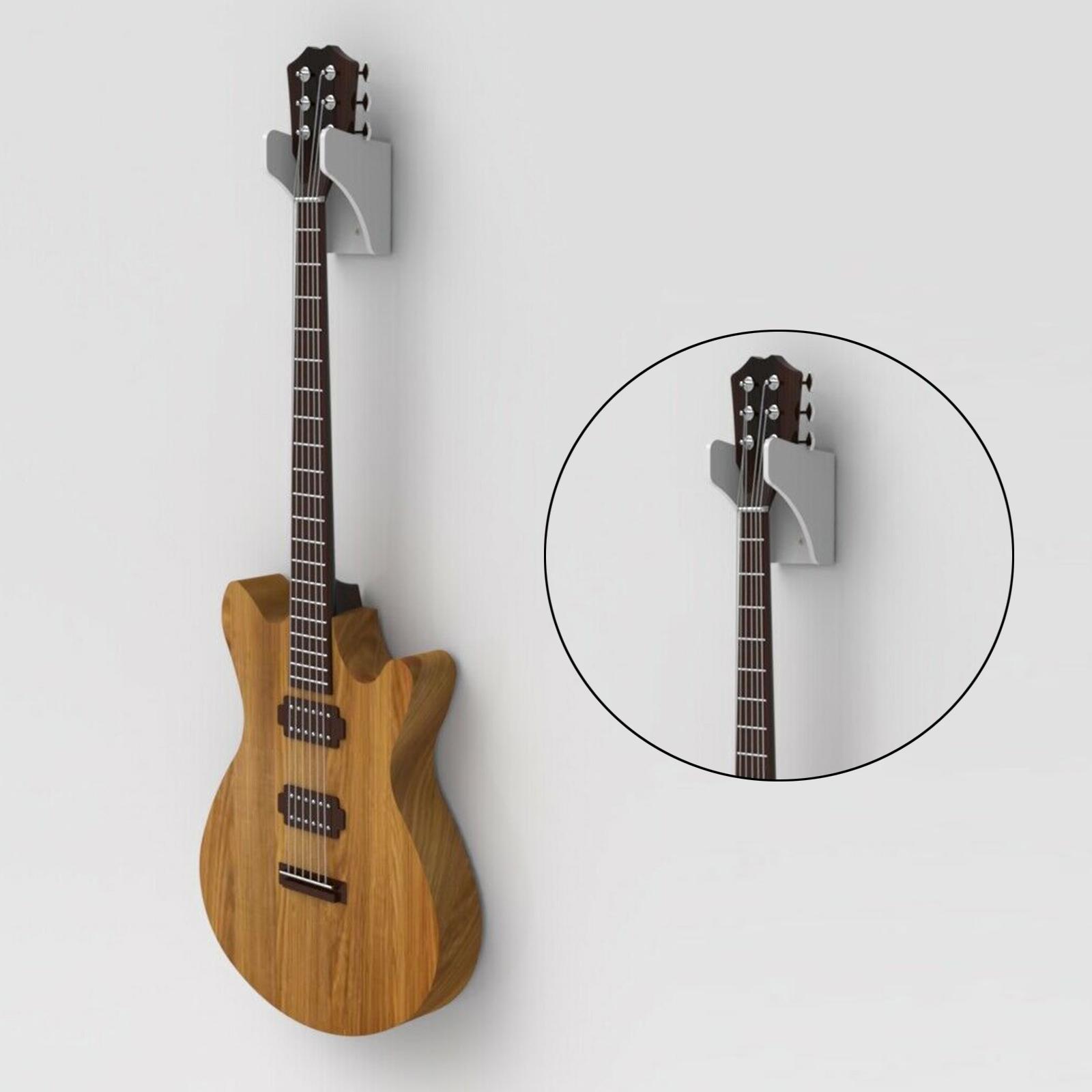 3x Guitar Wall Mount Hanger Guitar Hanger Wall Hook Holder Stand for Electric Wooden Guitar