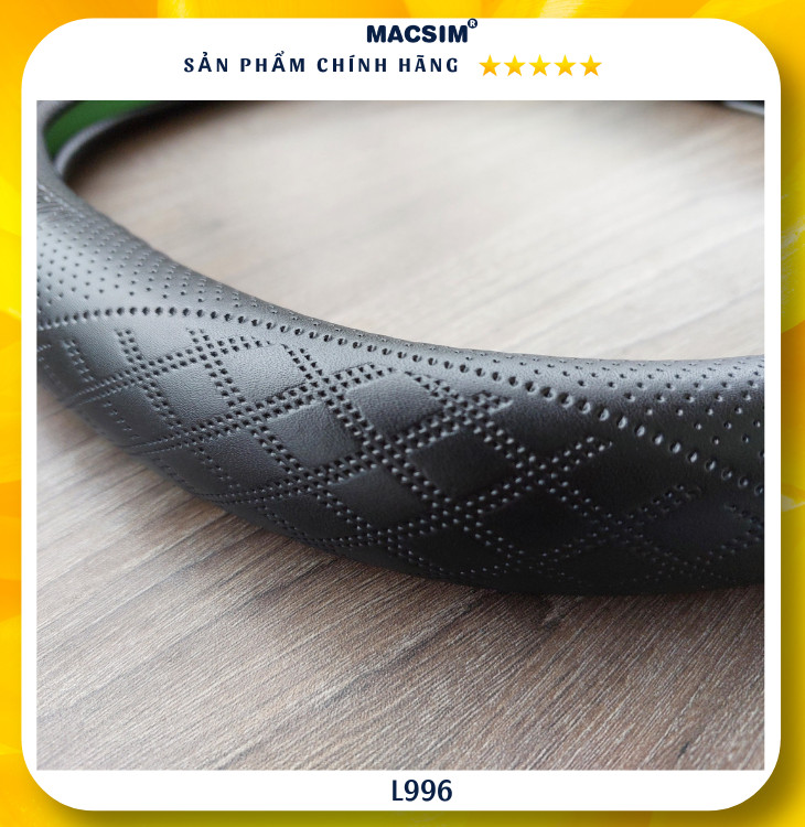 Bọc vô lăng cao cấp Macsim mã DDcut L996 chất liệu da thật - Khâu tay 100%