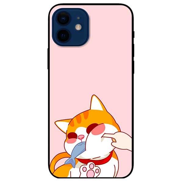 Ốp lưng dành cho Iphone 12 Mini - Iphone 12 - Iphone 12 Pro - 12 Pro Max - mẫu Mèo Ăn Cá