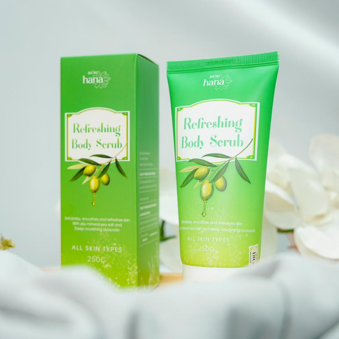 Muối Tắm Tẩy Tế Bào Chết RIORI Refreshing Body Scrub 250g – Tẩy Da Chết Toàn Thân Ngăn Ngừa Mụn Lưng Viêm Nang Lông