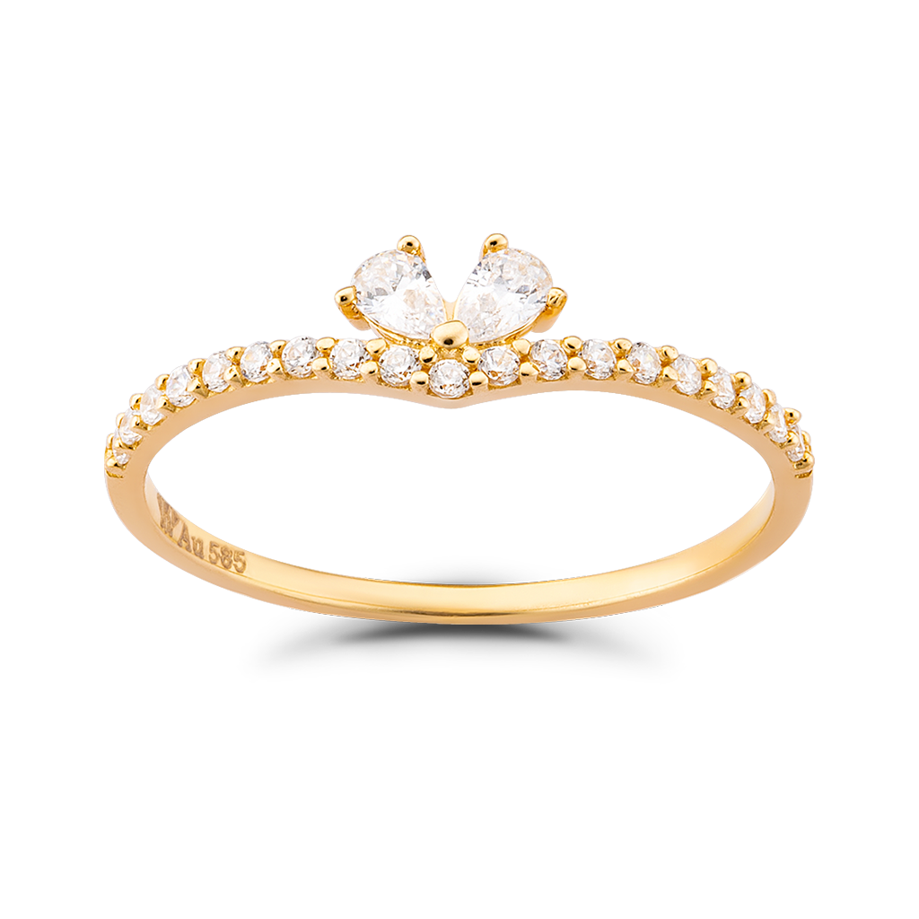 Nhẫn Nữ Vàng Tây 14k NLF412 Huy Thanh Jewelry