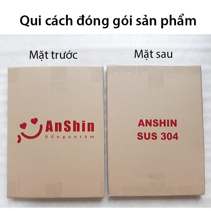 Thớt Inox AnShin 304 Cao Cấp Size Lớn 25x36cm - Chống Ẩm Mốc Không Han Rỉ, Kháng Khuẩn