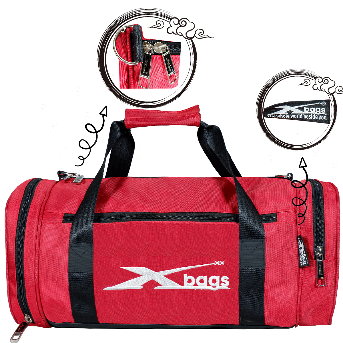 Túi xách đựng đồ thể thao, túi du lịch mini Xbags Xb 6002 túi đeo chéo tập gym