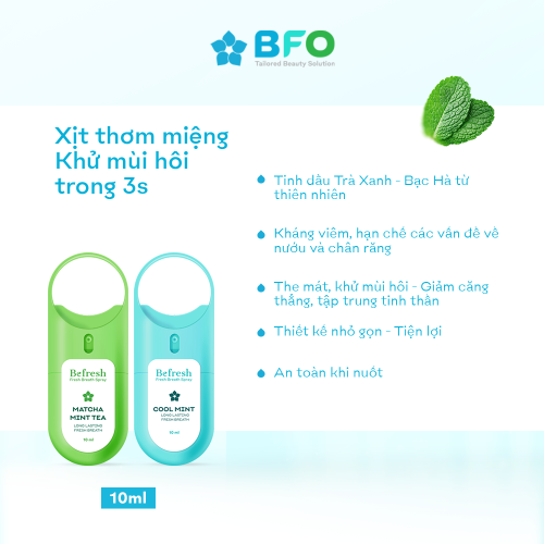 Xịt Thơm Miệng Befresh Cho Hơi Thở Thơm Mát Chỉ Trong 3 Giây Dung Tích 10ml