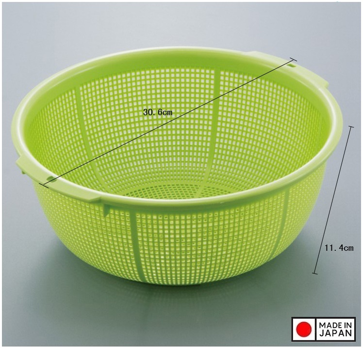 Rổ nhựa tròn Sanada Seiko φ28cm, dùng để chứa/ đựng các loại thực phẩm như rau, củ, trái cây - nội địa Nhật Bản