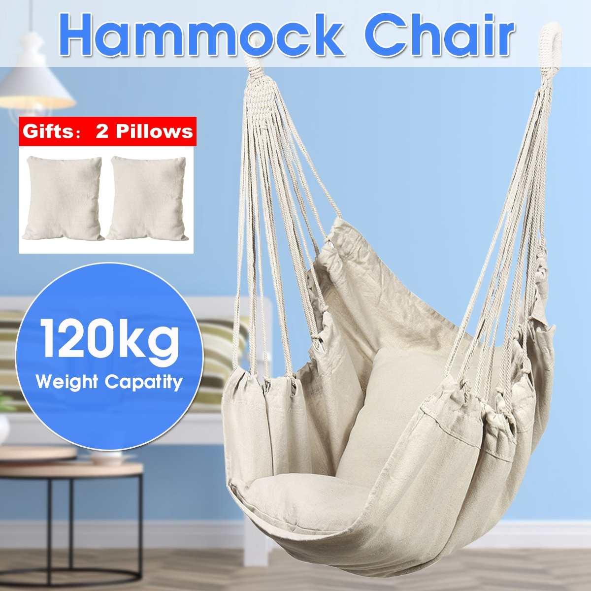 Phong Cách Bắc Âu Trắng Võng Ngoài Trời Trong Nhà Vườn Ký Túc Xá Phòng Ngủ Treo Ghế Cho Trẻ Em Người Lớn Đu Đưa Đơn An Toàn Võng