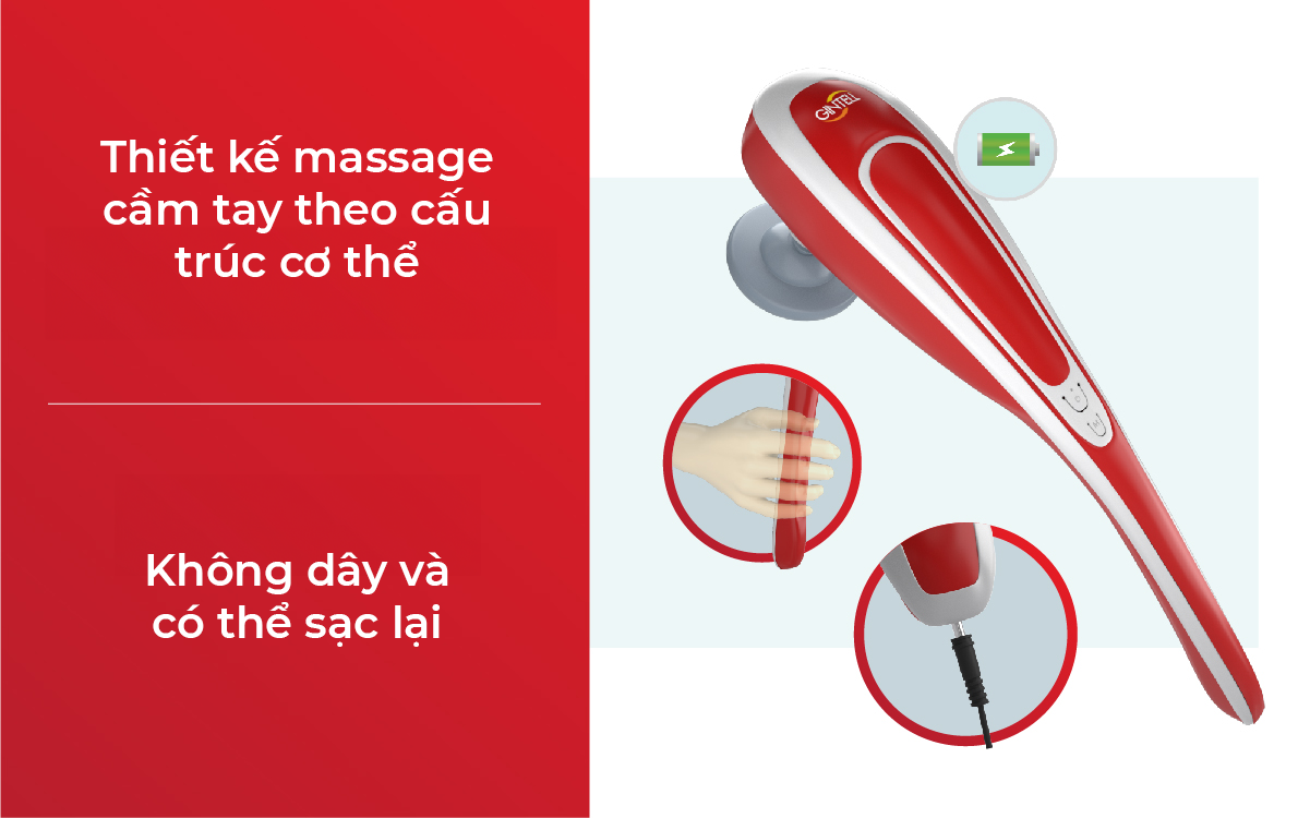 Máy Massage Cầm Tay GINTELL - G-Relax EZ | 1 Năm Bảo Hành