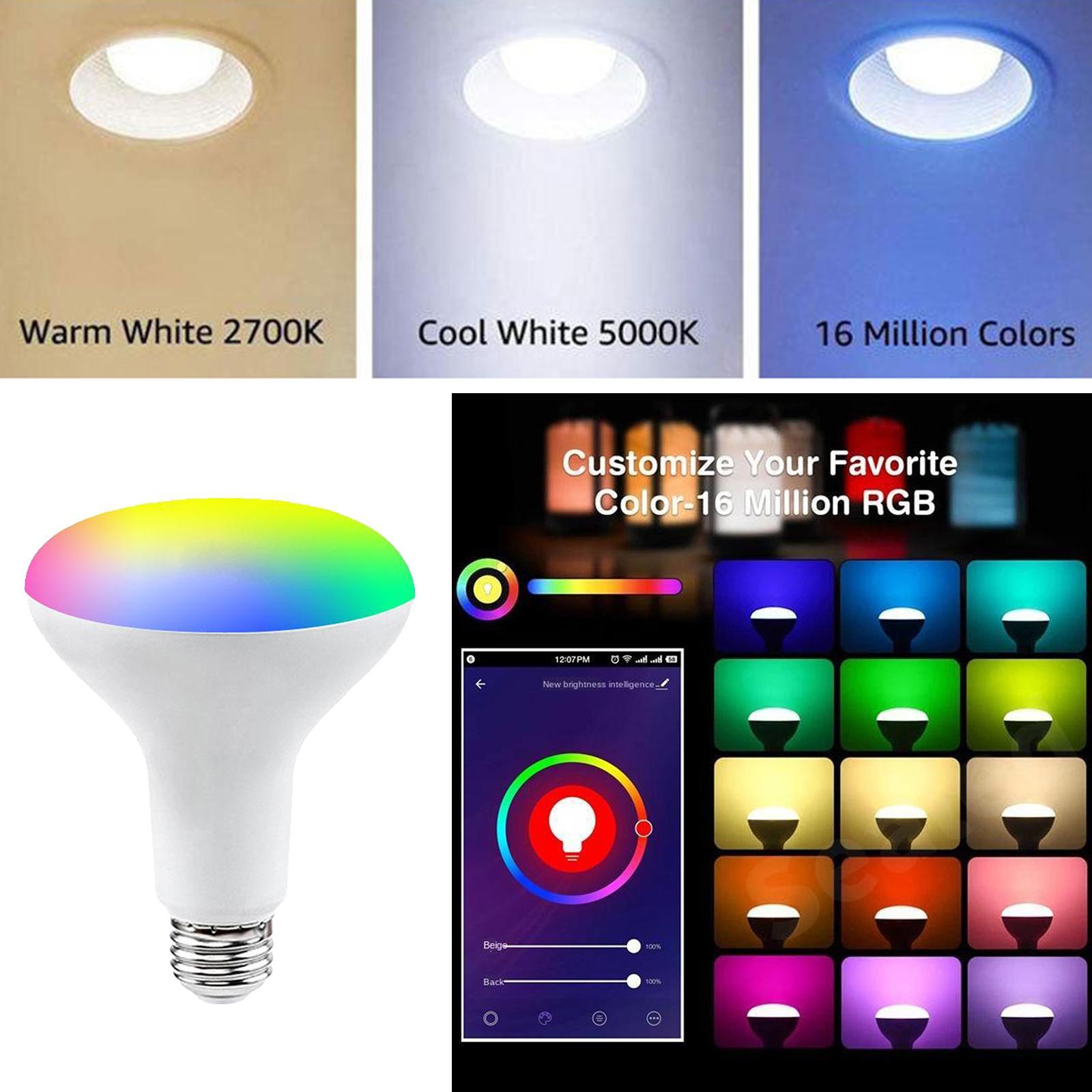 9w Smart LED Light Bulb RGBCW WiFi Dimmable Color Changing Energy Saving