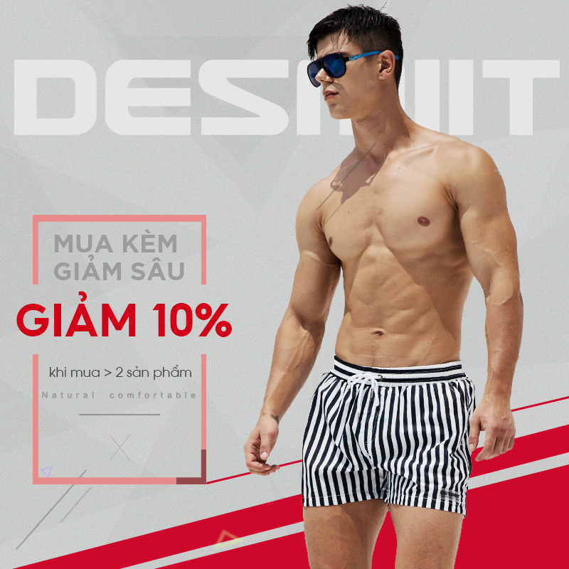 Quần Short Nam Kẻ Sọc Pijama Desmiit S613 - Chất Liệu Cao Cấp, Thoáng Mát, Form Dáng Thời Trang Mạnh Mẽ Cho Phái Mạnh