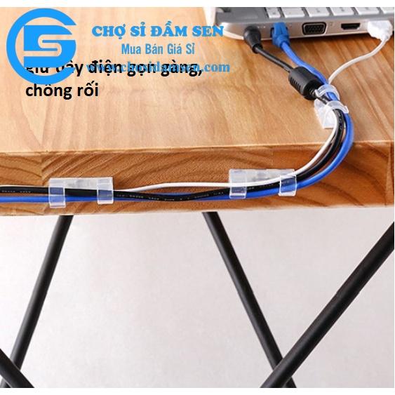 Nẹp dây điện dán tường treo giữ cố định dây sạc, cáp sạc thông minh, bộ kẹp đi dây điện 20 cái có kèm keo dán G170-NepDD