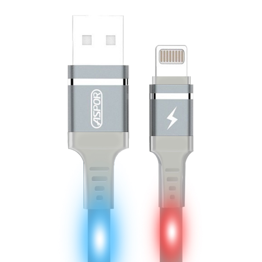 Cáp sạc USB-Lightning 2.4A dành cho iphone,ipads đèn LED chớp theo âm thanh A182 - Hàng chính hãng