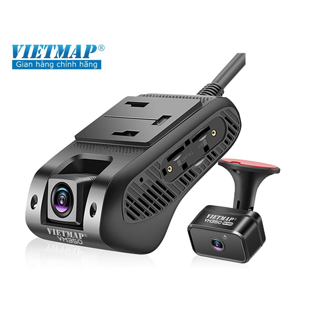 Camera Vietmap VM350 - Giám sát và định vị từ xa - Ghi hình trước và trong xe hành trình ô tô - Hàng chính hãng