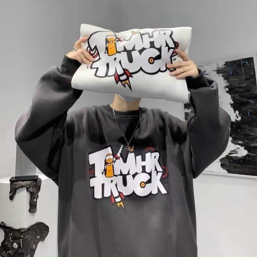 Áo swear timhk truck, Áo dài tay NỈ BÔNG Unisex Sweater Ulzzang cặp đôi nam nữ form rộng oversize Hàn Quốc, áo sweater, áo hoodie, áo sweater nam, áo sweater nữ, áo sweater nam nữ đều mặc được, áo chui đầu
