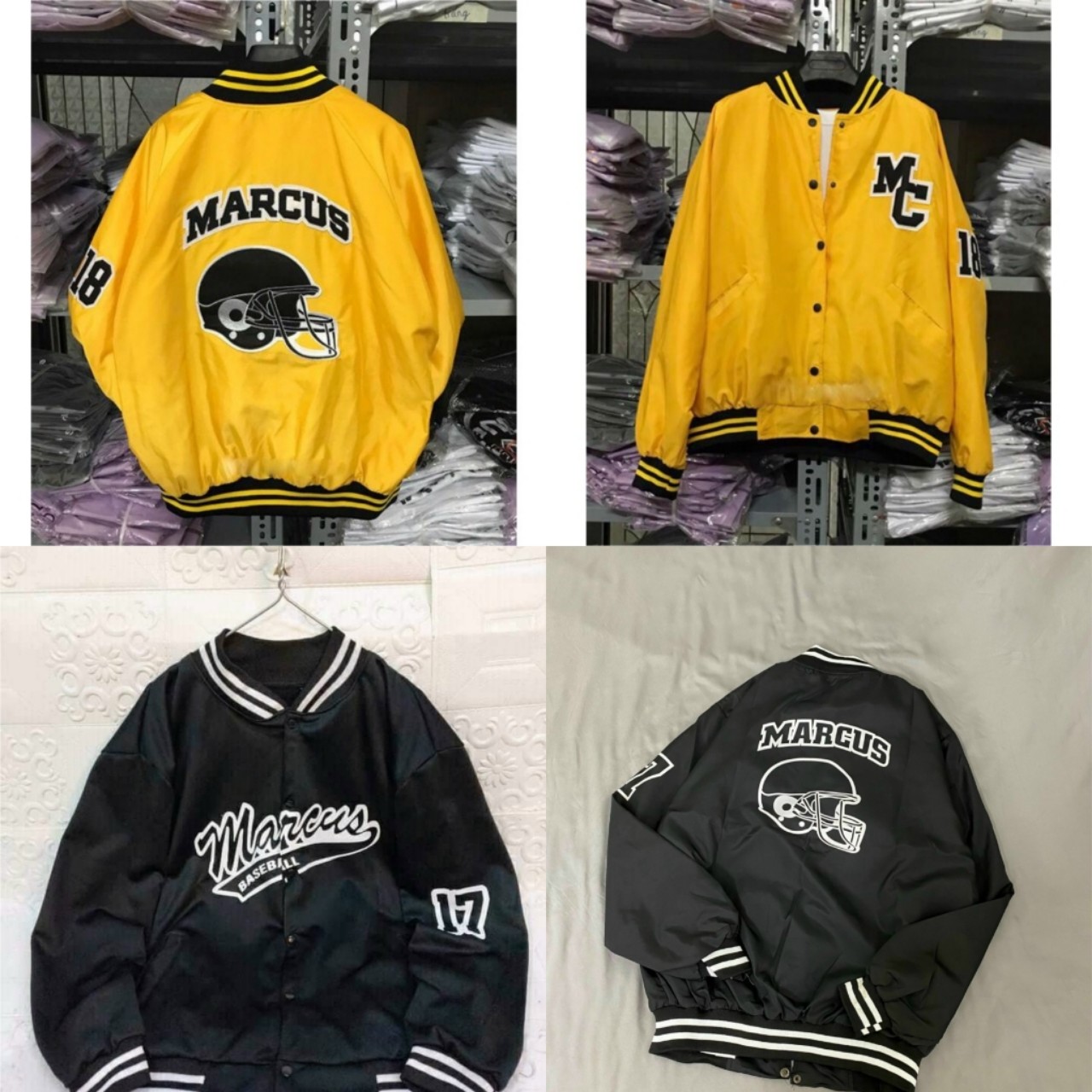 Áo Khoác Bomber Dù Gió MARCUS - FRESHIP Unisex - Kiểu Bóng Chày Số 17 Nam Nữ Cute