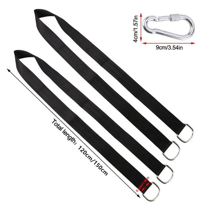2 Cái/bộ Võng Dây 1000KG Chịu Lực Tải Treo Dây Quai Chịu Lực Cao Polyester 1.5M Ngoài Trời Sân Vườn Xoay dây