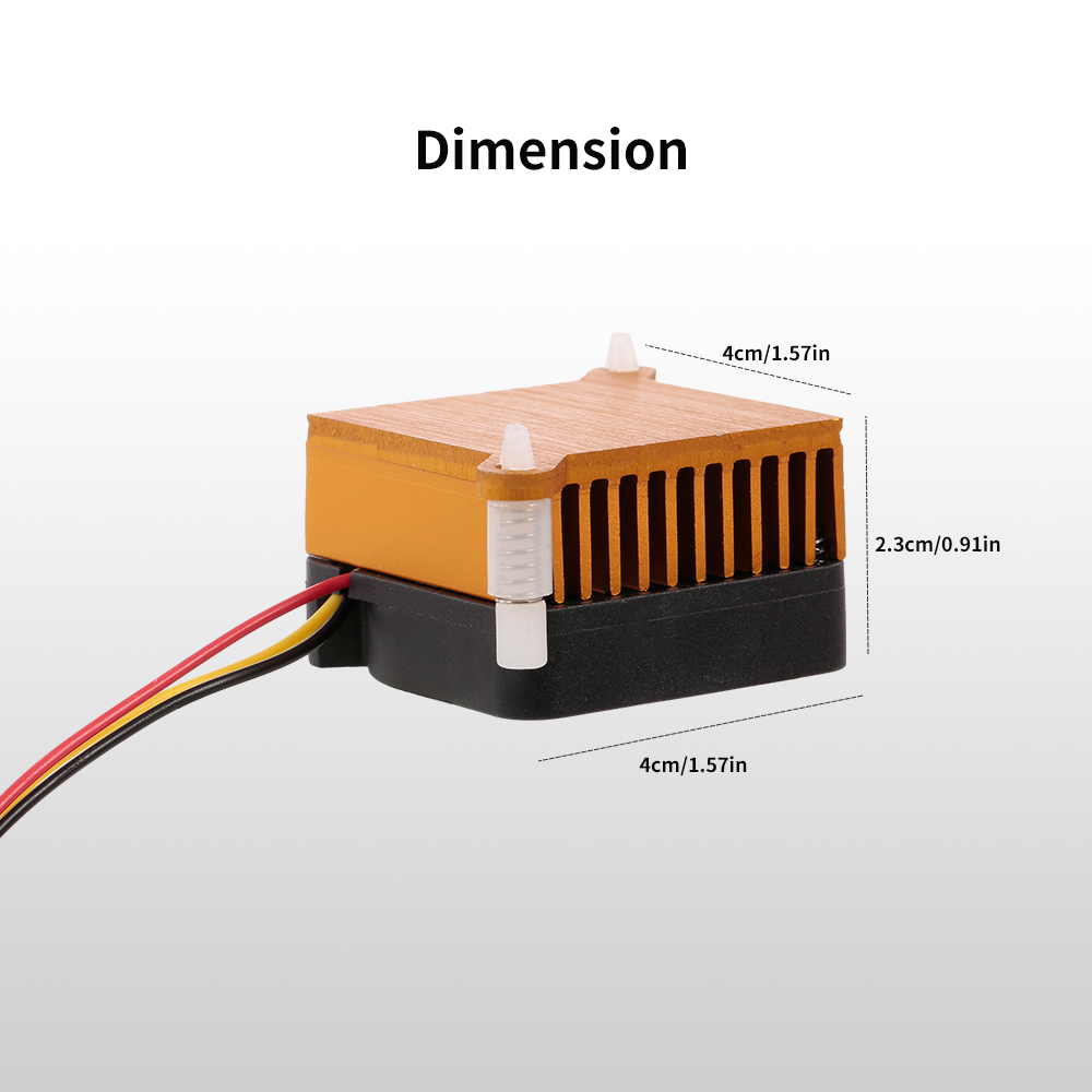 Quạt Tản Nhiệt Nhôm 4cm Bo Mạch Chủ Nam / Bắc, Màu Vàng
