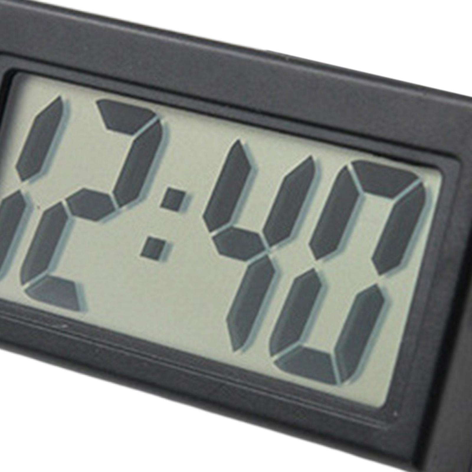 3-8pack Mini Car Clock Self-Adhesive Bracket Vehicle Electronic Digital Clock
