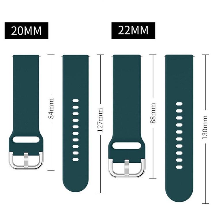 Dây đồng hồ cao su silicon 20mm 22mm chốt thông minh thay thế