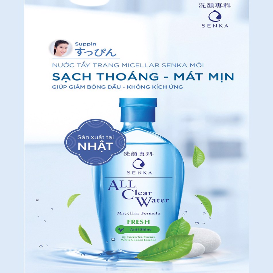 Nước tẩy trang sạch thoáng Senka A.L.L.Clear Water Fresh 230ml