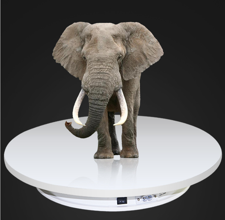 Bàn xoay tự động 360 Electric Turntable Display Plate Jewellery Wall Clock Stand 35cm max 10KG