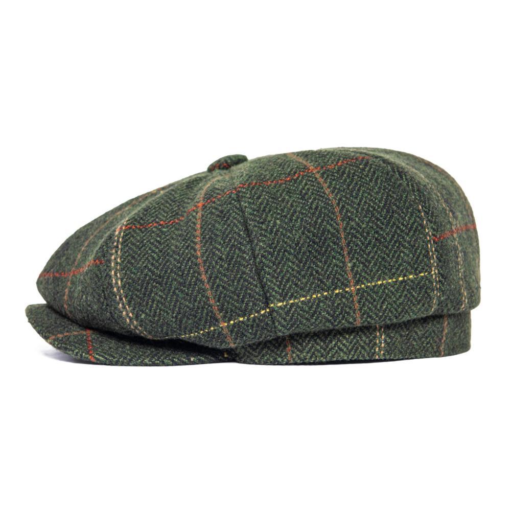 Feinion Newsboy Nắp Cho Nam Nữ 50% Len Tweed Dẹt Mũ Sừng Trâu Cabbies Driver Lá Xanh Lá Vàng 068