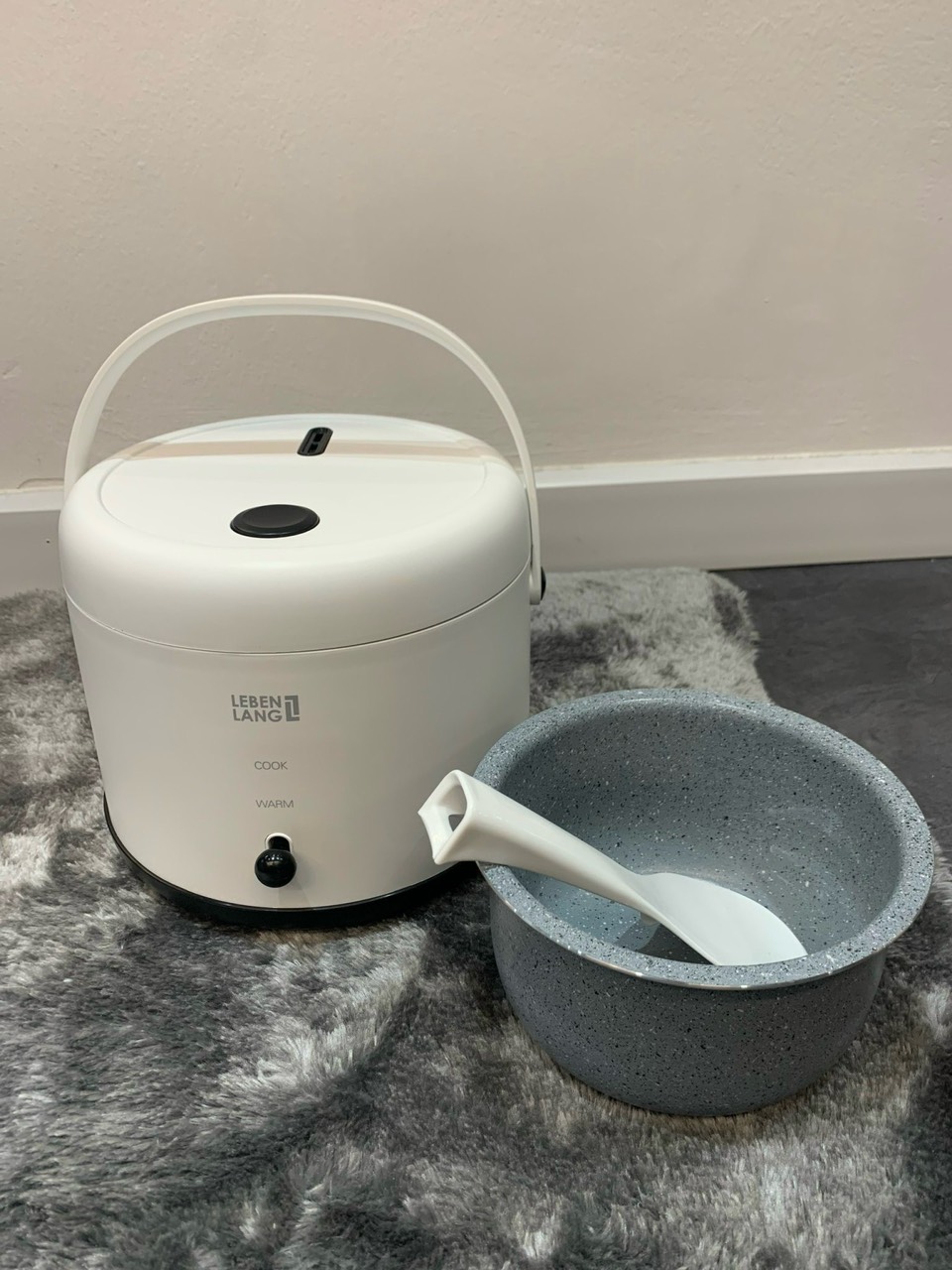 Nồi cơm điện mini Lebenlang LBL0586 dung tích 800ml, công suất 250W, BH 24 tháng - Hàng chính hãng
