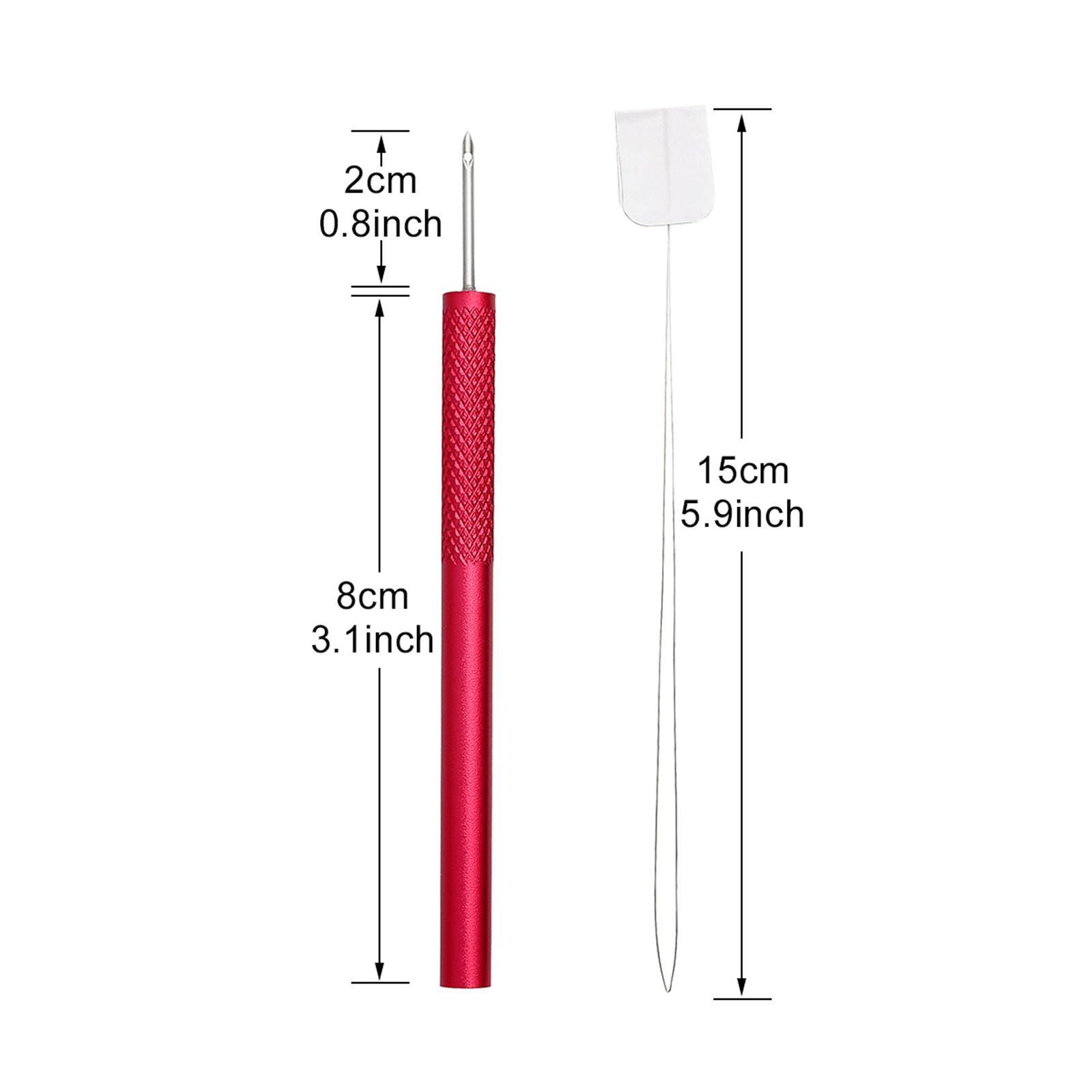 Embroidery Pen Set W/ Needle Threader Punch Needle Kits for Kids Knitting Supplies