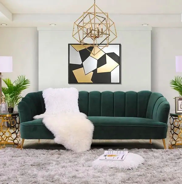 Ghế sofa băng Sans kiểu vỏ sò sang trọng nhiều màu