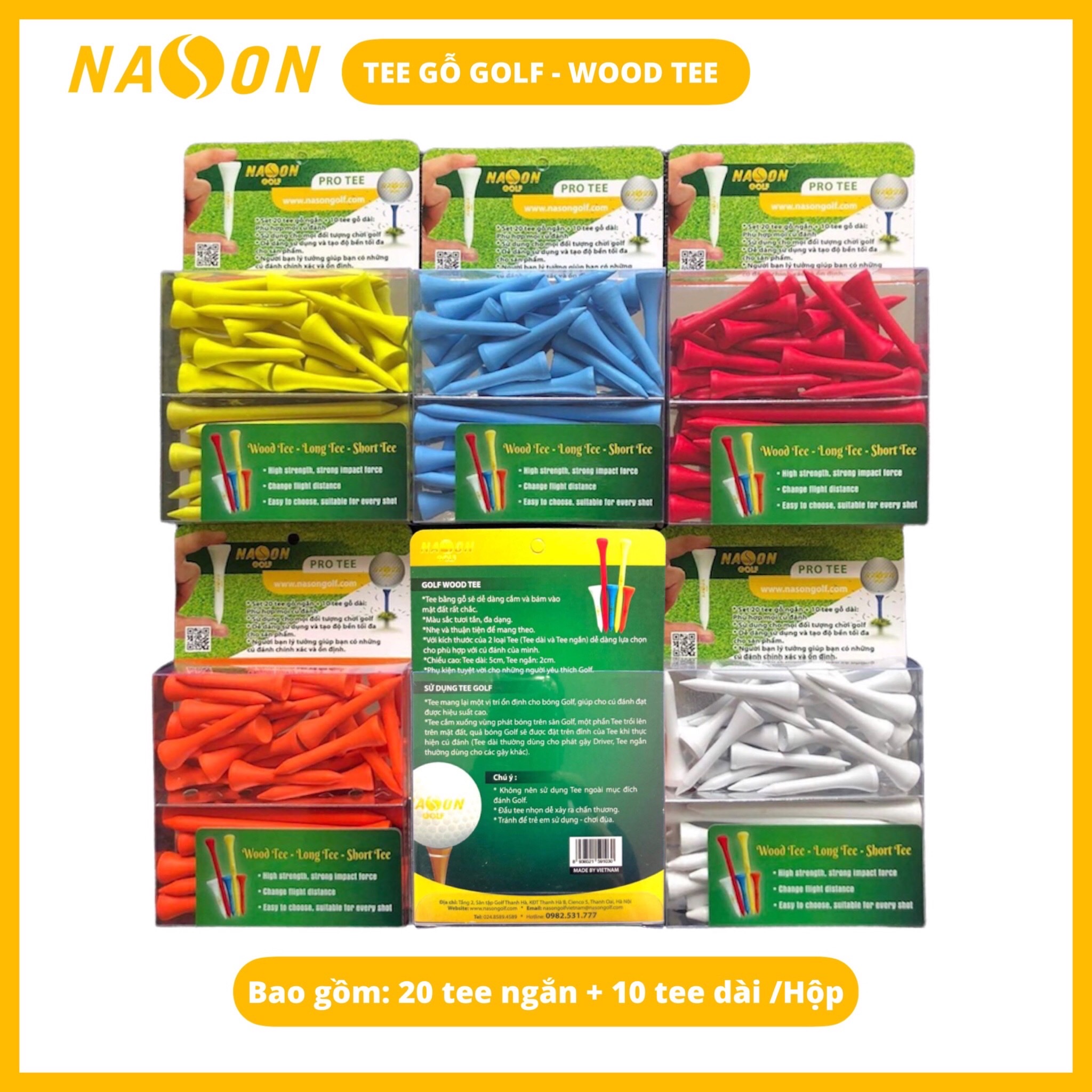 HỘP TEE GOLF GỖ | NASON