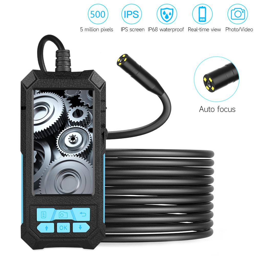 Multifunction Endoscope 4.5 inch Screen 14mm Inspection Camera 5 Million Pixels IP68 Waterproof Built-in 2600mAh Battery