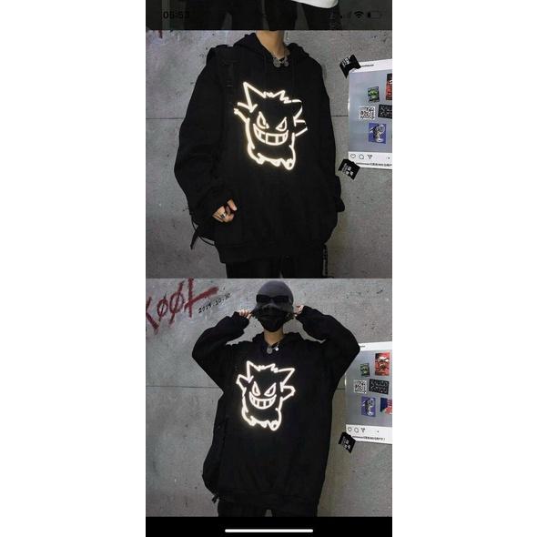 Áo hoodies sweater phản quang có mũ
