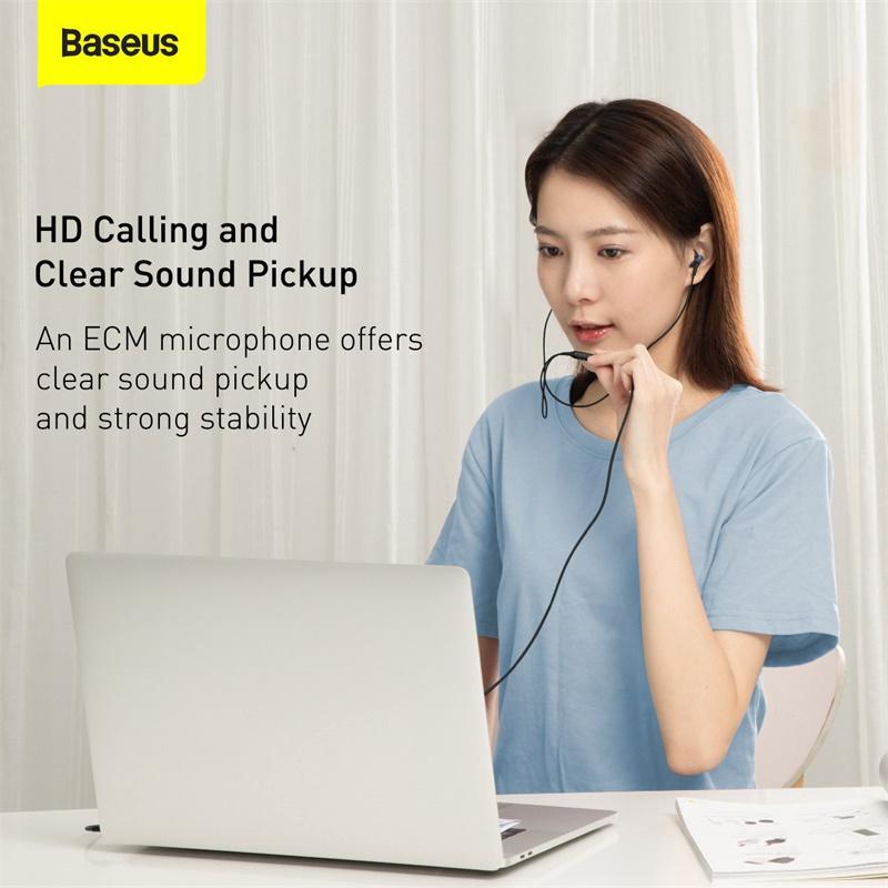 Baseus -BaseusMall VN Tai nghe AUX 3.5mm Baseus Encok H19 Wired Earphone (Hàng chính hãng)