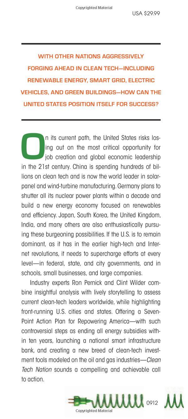 Clean Tech Nation: How the U.S. Can Lead in the New Global Economy