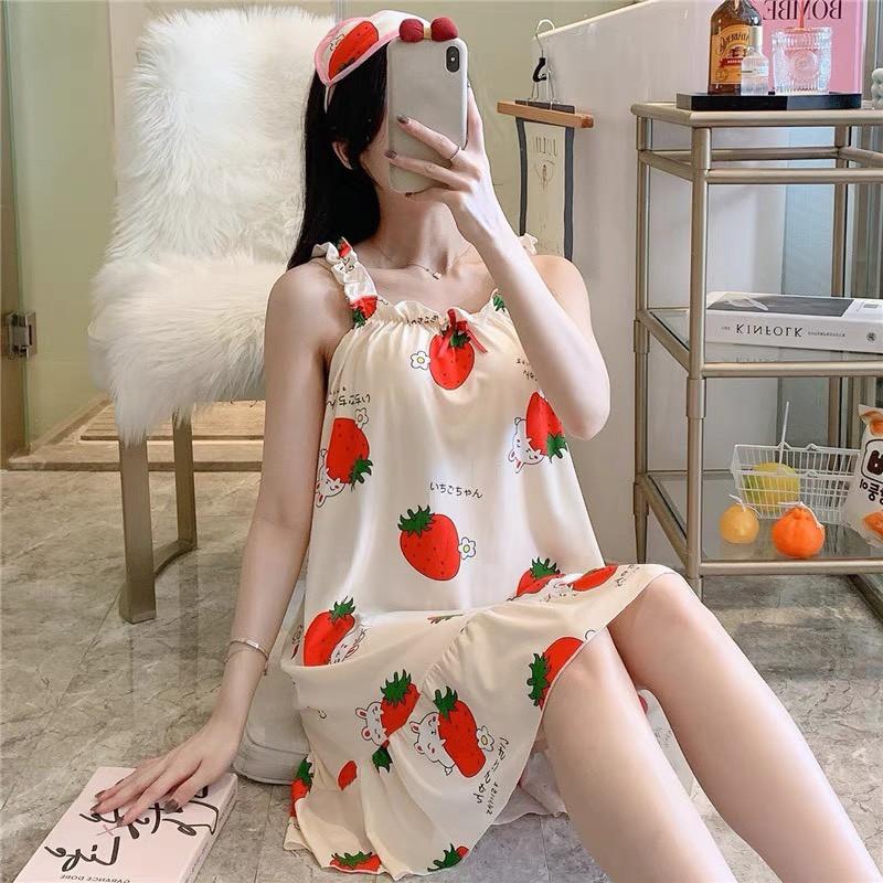 Váy ngủ 2 dây đuôi cá có đệm ngực V2D88