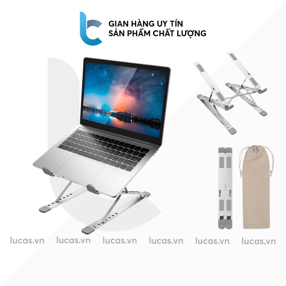 Stand/ Giá Đỡ Nhôm Cho Macbook 2 Tầng N8 - Hàng Chính Hãng