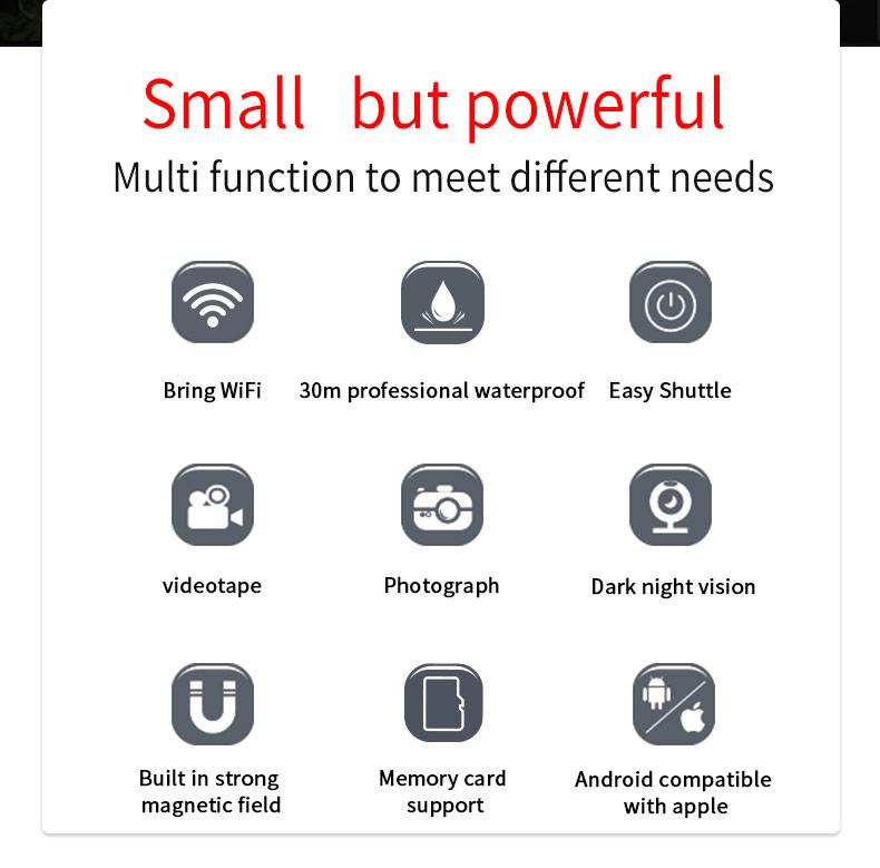 SQ29 Camera WiFi Mini Tầm Nhìn Ban Đêm VGA 480 P Kích Sóng Không Dây Giám Sát Từ Xa Ứng Dụng Điện Thoại Phát Hiện Chuyển Động Đầu Ghi Hình Máy Quay Ảnh Bẫy