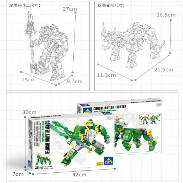 Bộ lắp ráp biến đổi 2 trong 1 kiểu lego robot 8079