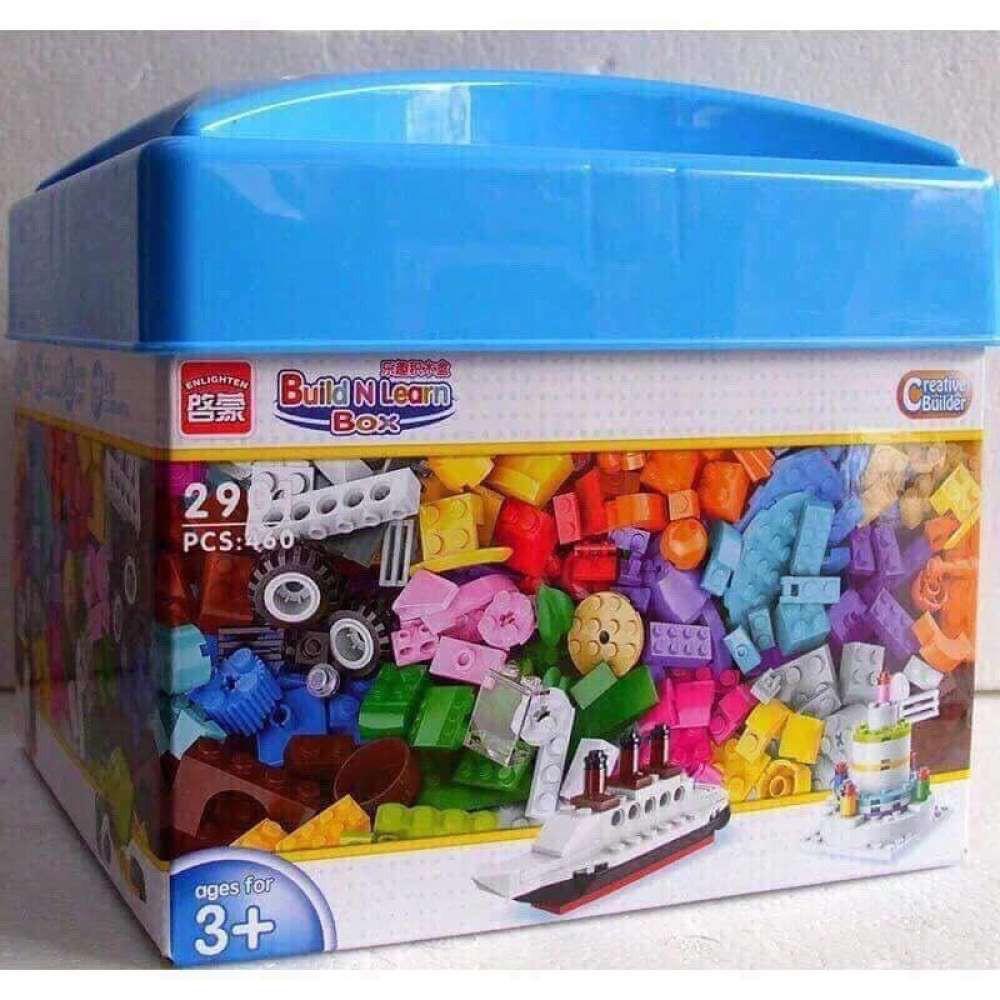 Lego Hộp Vuông Xanh 460 Chi Tiết Cho Bé Lắp Ráp Thỏa Thích