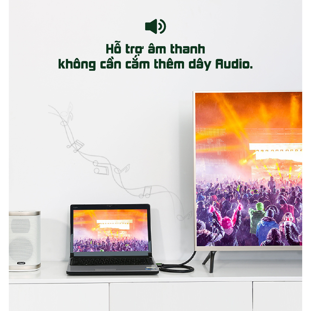Dây Cáp HDMI 2.0 Sợi Quang Ugreen HD132 50717 50215 50216 50217 50218 50219 Cao Cấp hàng Chính Hãng