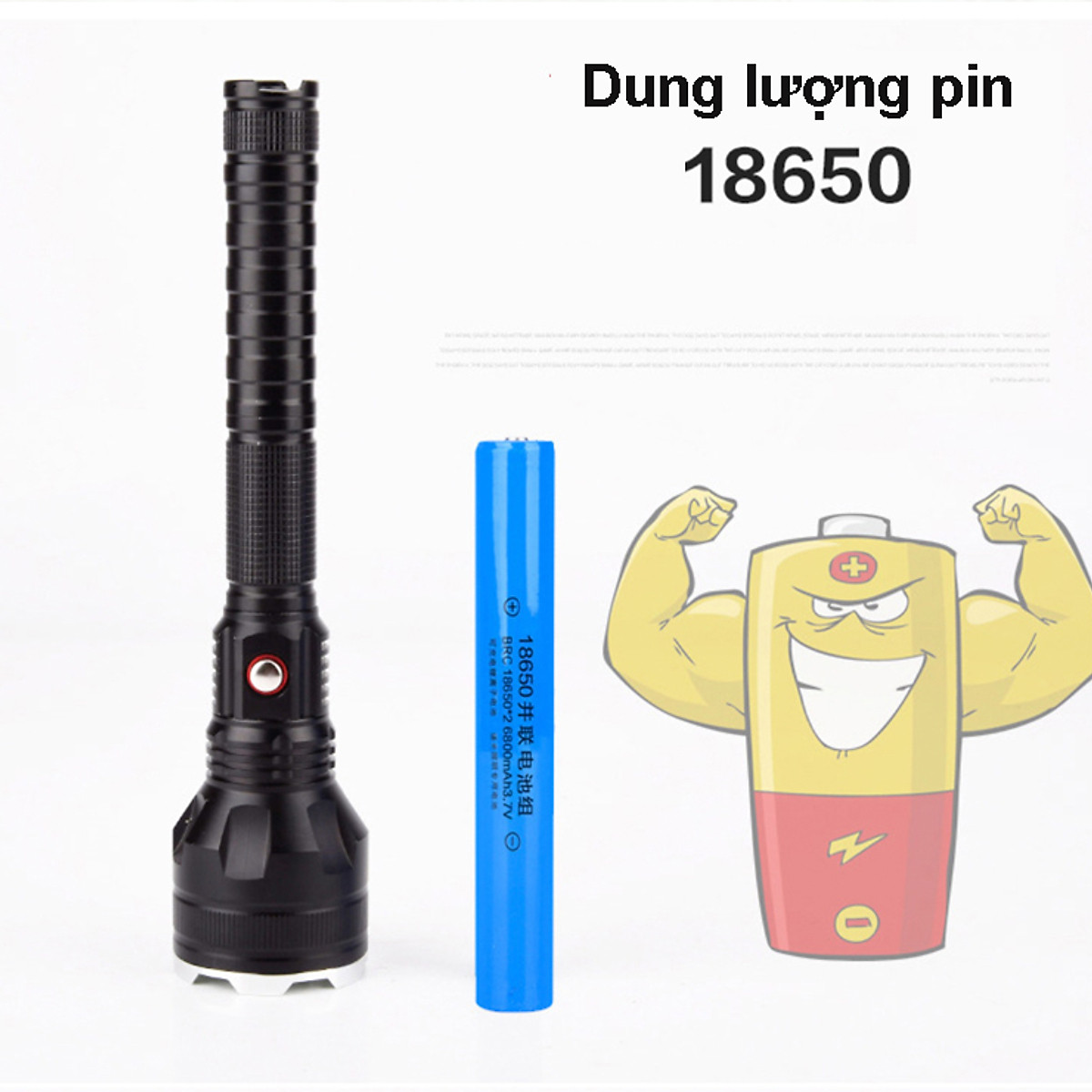 Đèn pin siêu sáng chống nước - pin cực trâu - Tặng kèm hộp đựng cao cấp, hàng chính hãng K2TOP