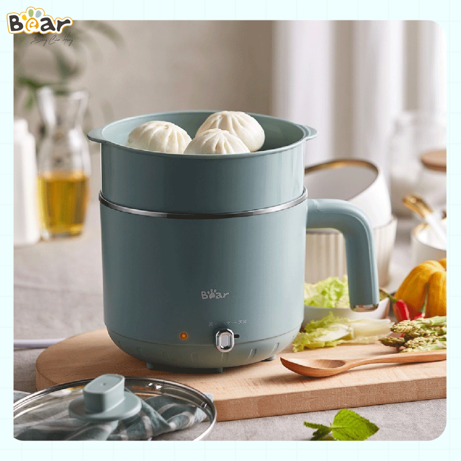 Nồi đa năng Bear DRG-D12M5 - Blue- hàng chính hãng